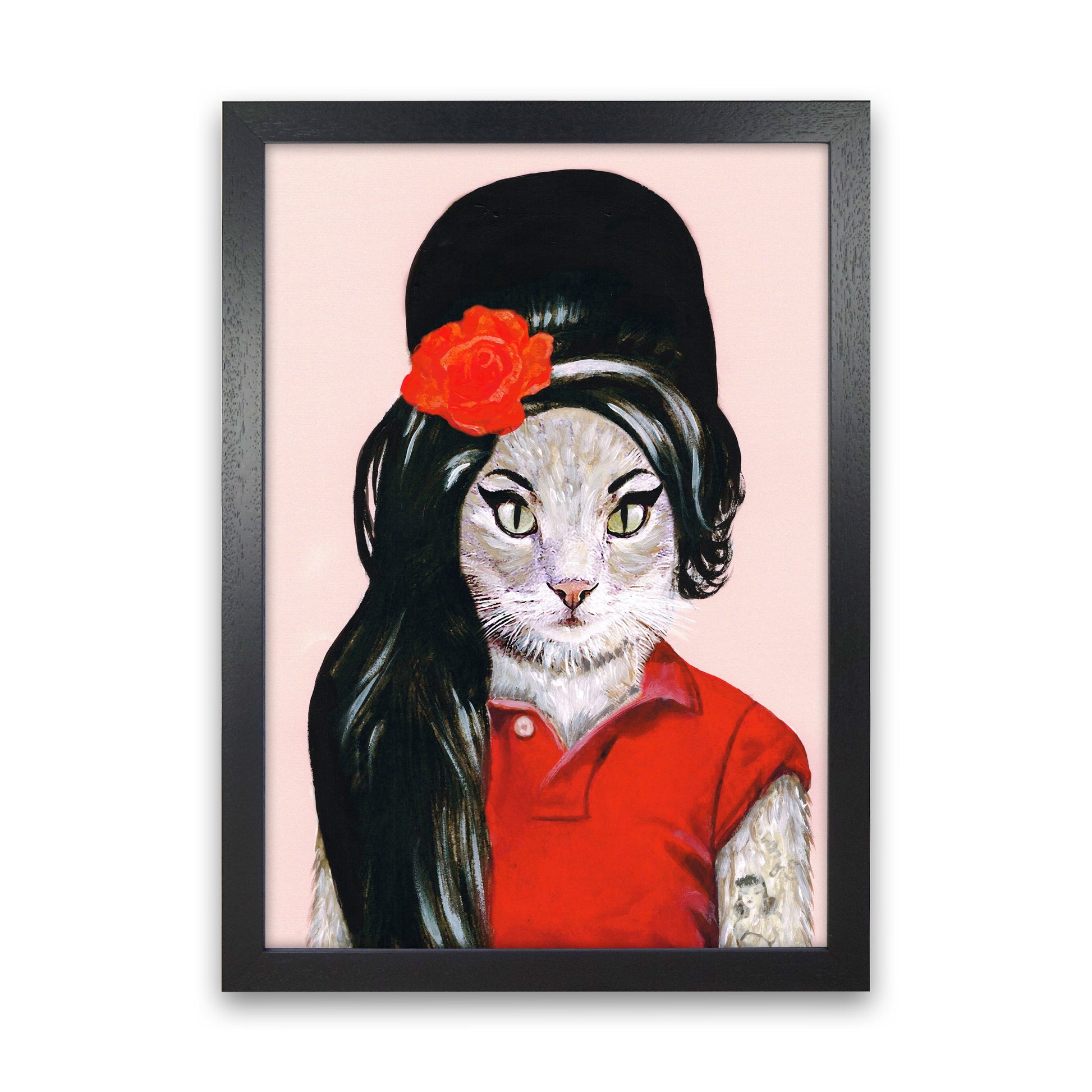 Amy Winehouse Art Print by Coco Deparis Black Grain