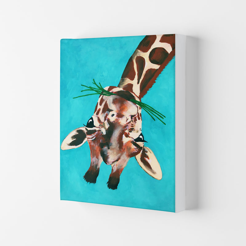 Giraffe Upside Down Art Print by Coco Deparis Canvas