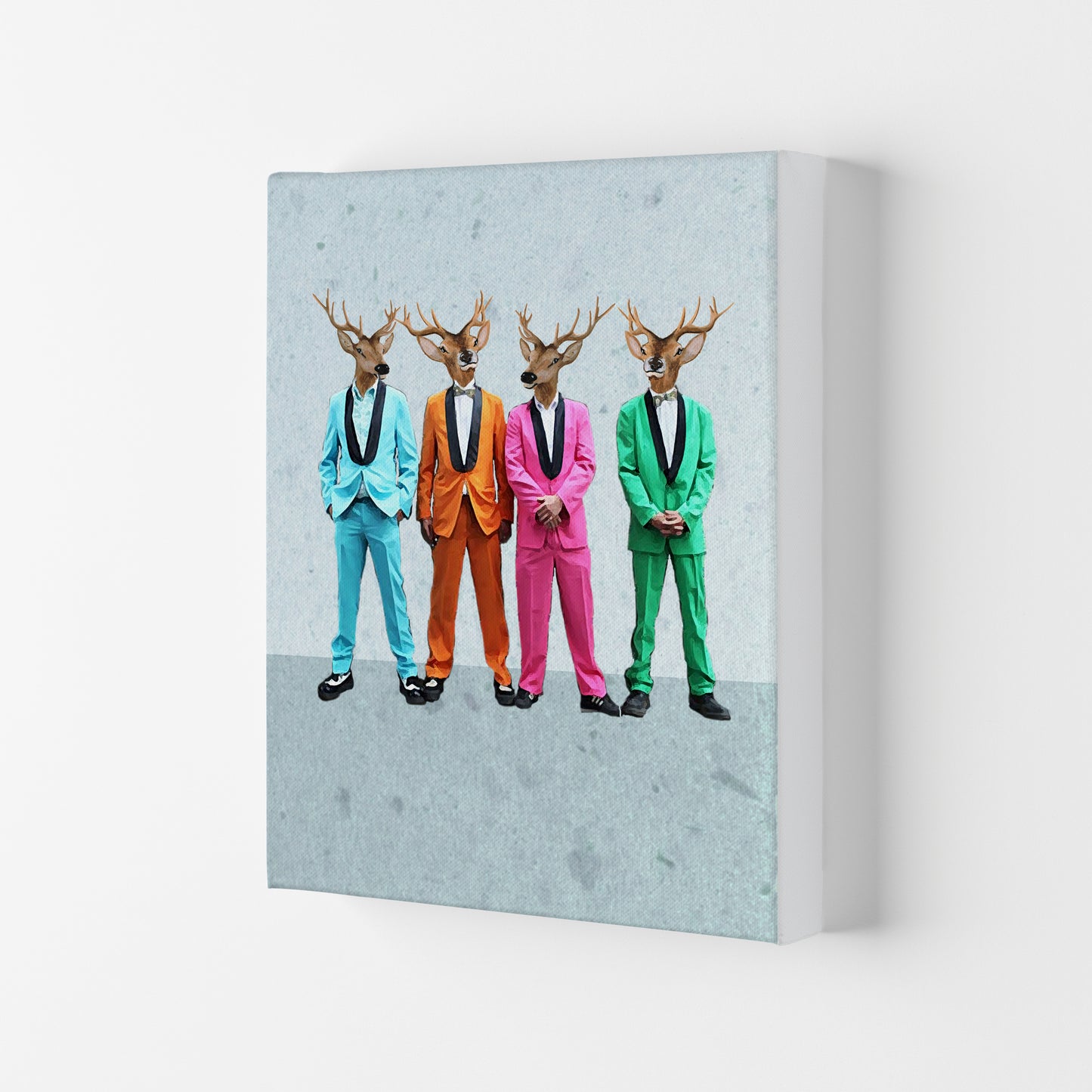 Deer Rock And Roll 2 Art Print by Coco Deparis Canvas