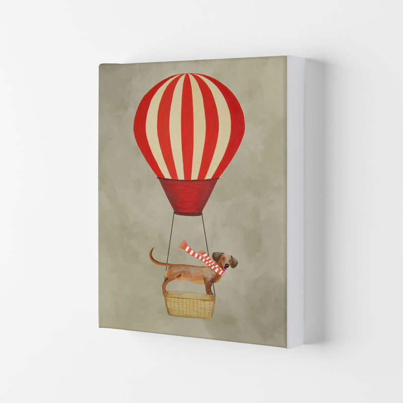 Daschund With Airballoon Art Print by Coco Deparis Canvas