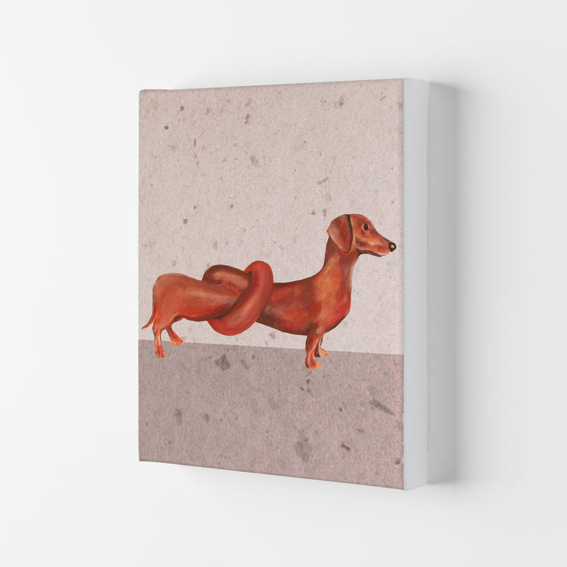 Daschund Knotted Art Print by Coco Deparis Canvas