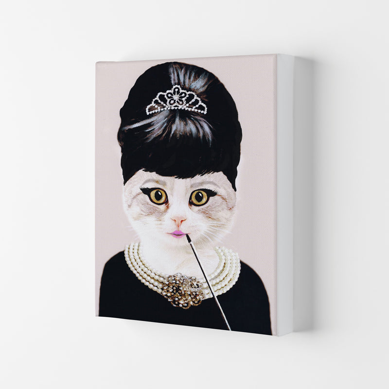 Audrey Hepburn Cat Art Print by Coco Deparis Canvas