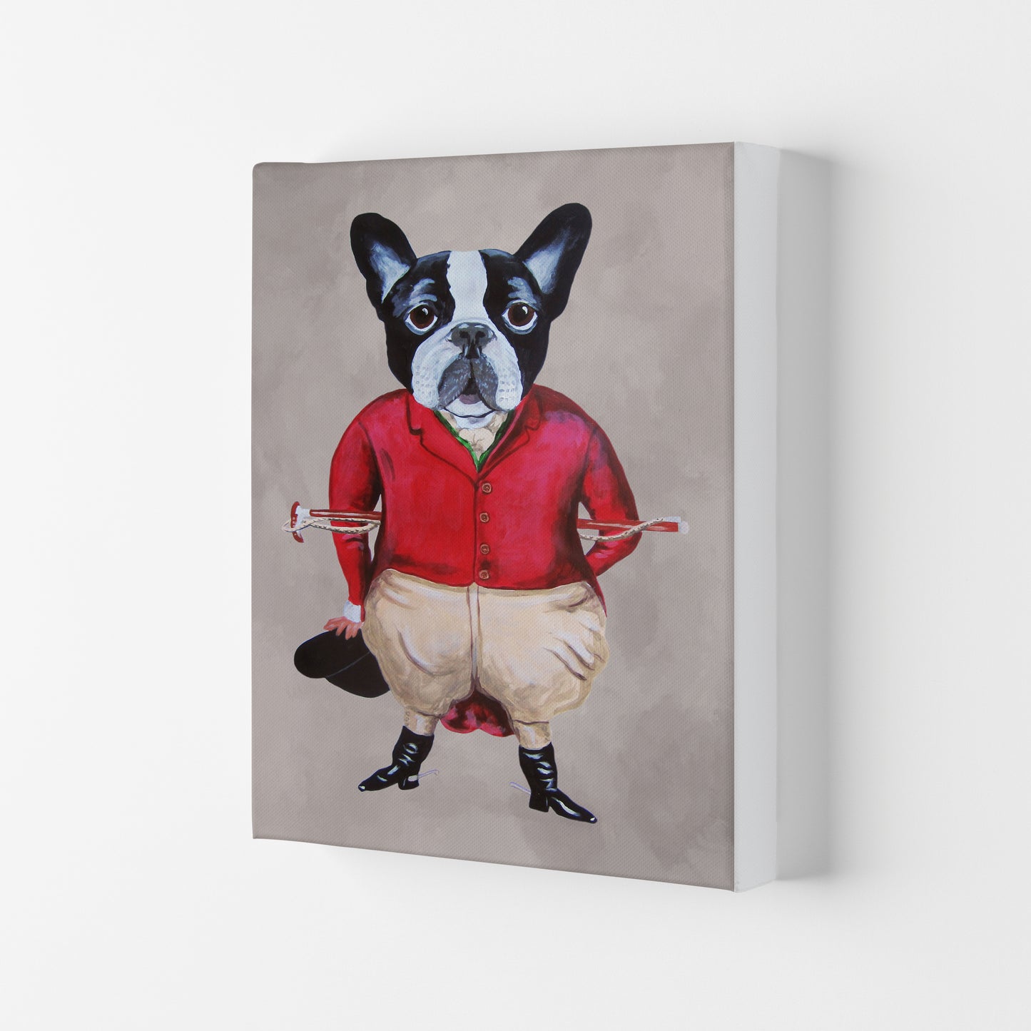 Bulldog Horse Driver Art Print by Coco Deparis Canvas