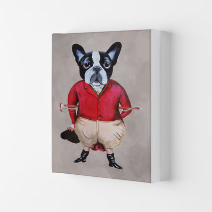 Bulldog Horse Driver Art Print by Coco Deparis Canvas
