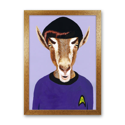 Mister Spock Art Print by Coco Deparis Oak Grain