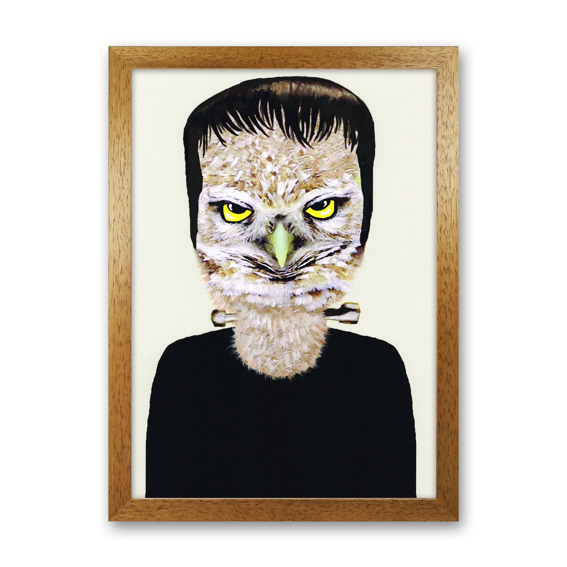 Frankenstein Art Print by Coco Deparis Oak Grain