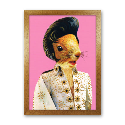 Elvis Presley Art Print by Coco Deparis Oak Grain