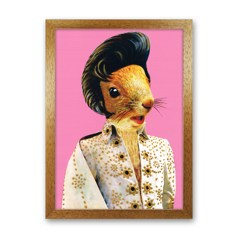 Elvis Presley Art Print by Coco Deparis Oak Grain