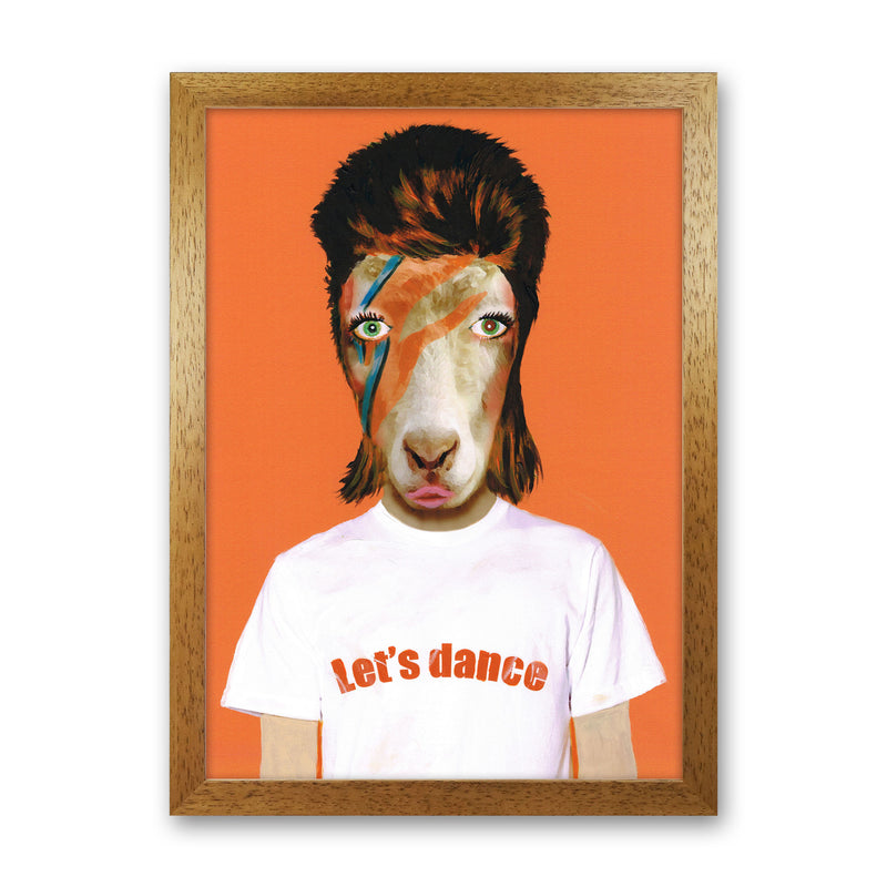 David Bowie Art Print by Coco Deparis Oak Grain