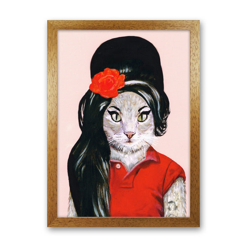 Amy Winehouse Art Print by Coco Deparis Oak Grain