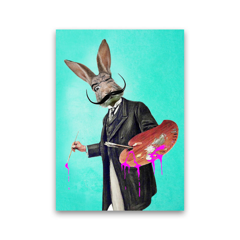 Rabbit Painter Art Print by Coco Deparis Print Only