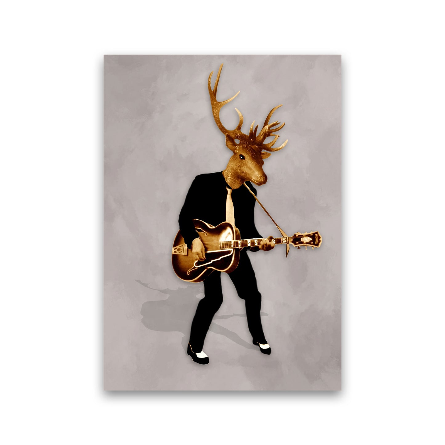Deer Rock Art Print by Coco Deparis Print Only