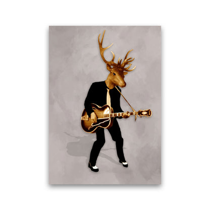 Deer Rock Art Print by Coco Deparis Print Only