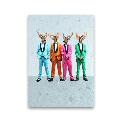 Deer Rock And Roll 2 Art Print by Coco Deparis Print Only