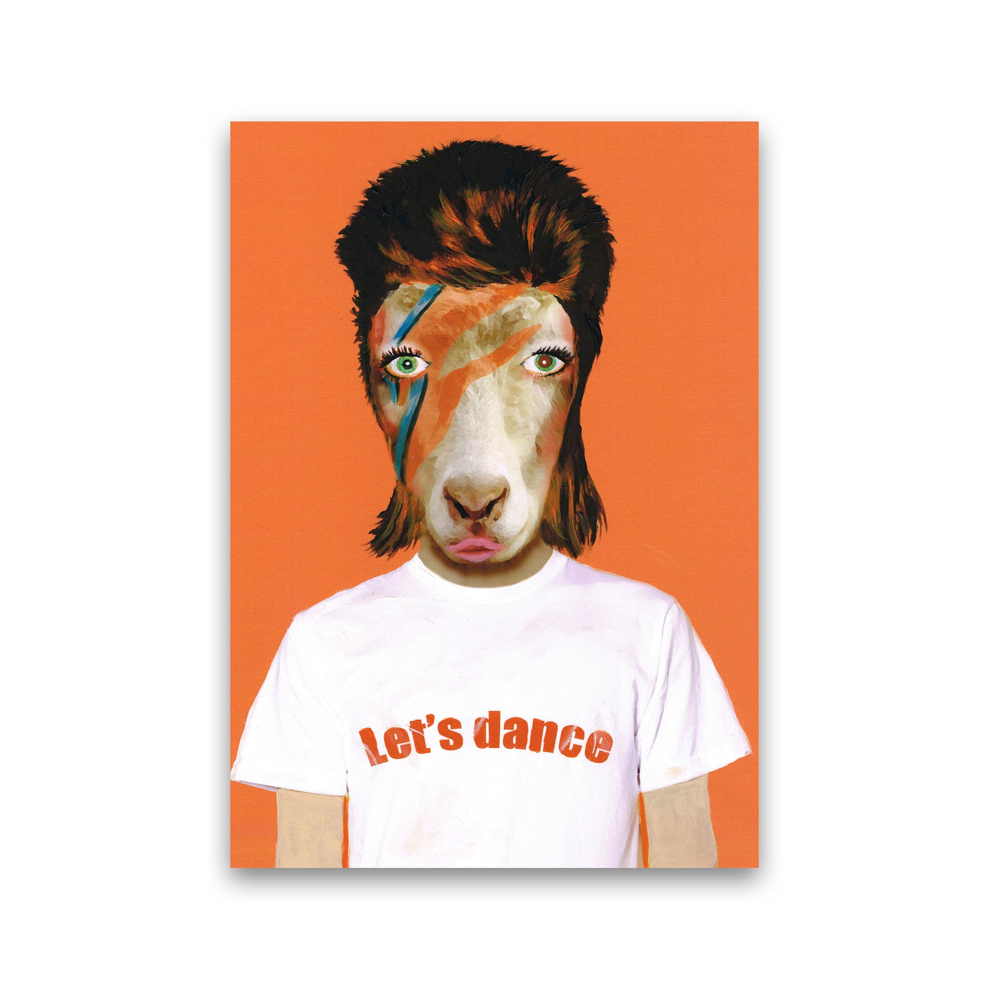 David Bowie Goat Art Print by Coco Deparis Print Only
