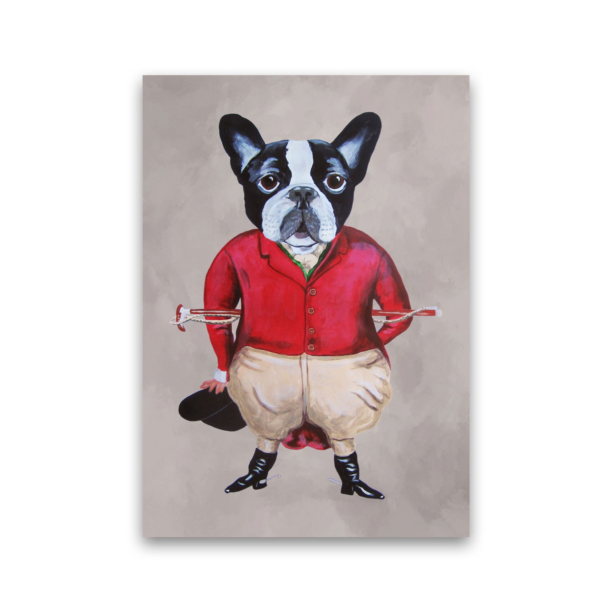 Bulldog Horse Driver Art Print by Coco Deparis Print Only