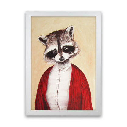 Racoon Art Print by Coco Deparis White Grain