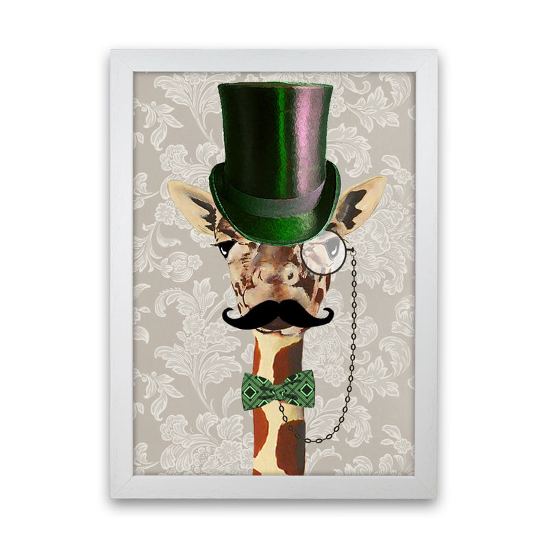 Giraffe Steampunk 2 Art Print by Coco Deparis White Grain
