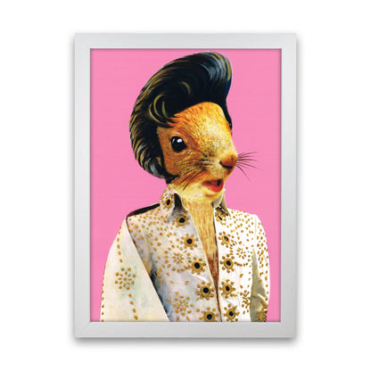 Elvis Presley Art Print by Coco Deparis White Grain