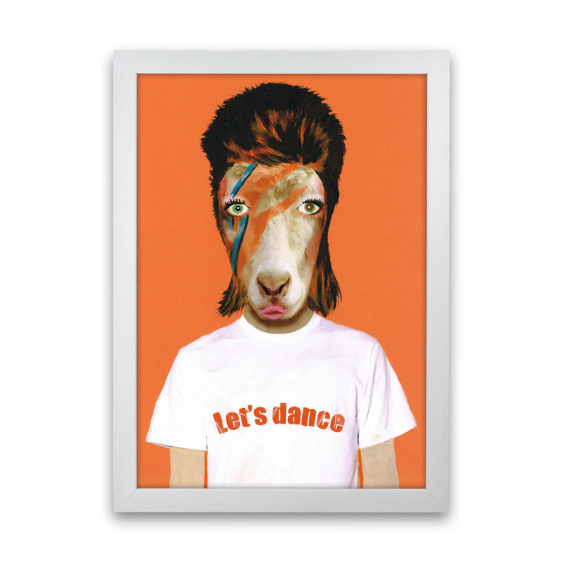 David Bowie Art Print by Coco Deparis White Grain