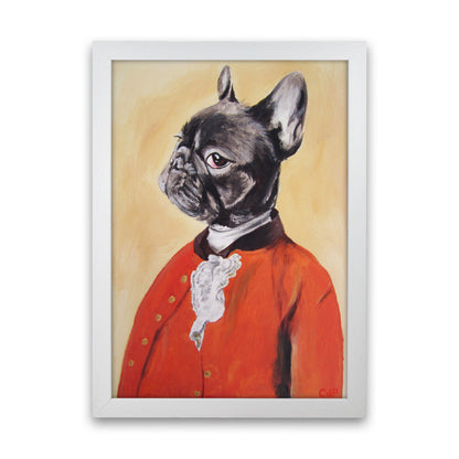Bulldog 02 Art Print by Coco Deparis White Grain
