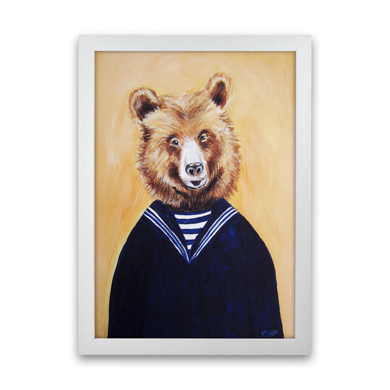 Bear Art Print by Coco Deparis White Grain