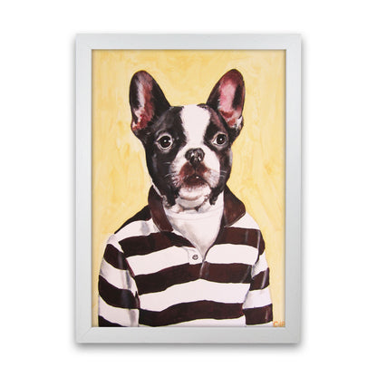 Bulldog 01 Art Print by Coco Deparis White Grain