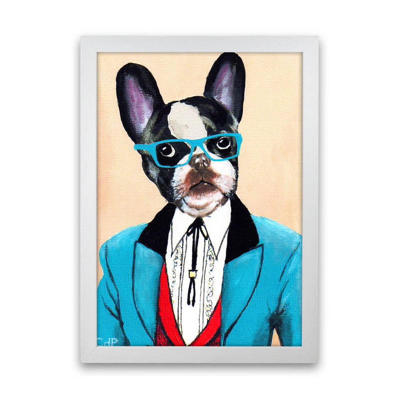 Bulldog 03 Art Print by Coco Deparis White Grain