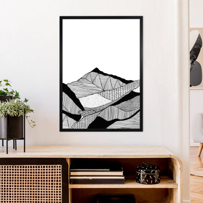 New Snowdon Portrait Art Print by Carissa Tanton A1 White Frame