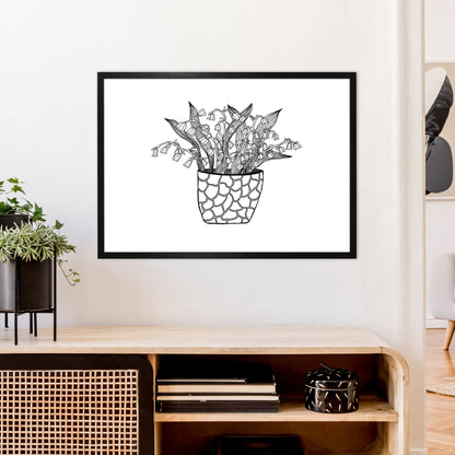 Lily of the Valley Art Print by Carissa Tanton A1 White Frame