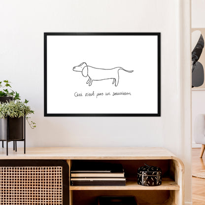 Pasunsaucisson Art Print by Carissa Tanton A1 White Frame