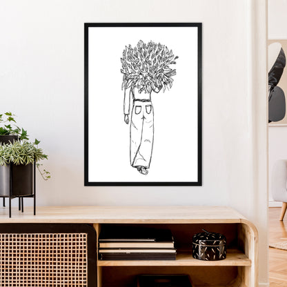 Flower Woman Art Print by Carissa Tanton A1 White Frame