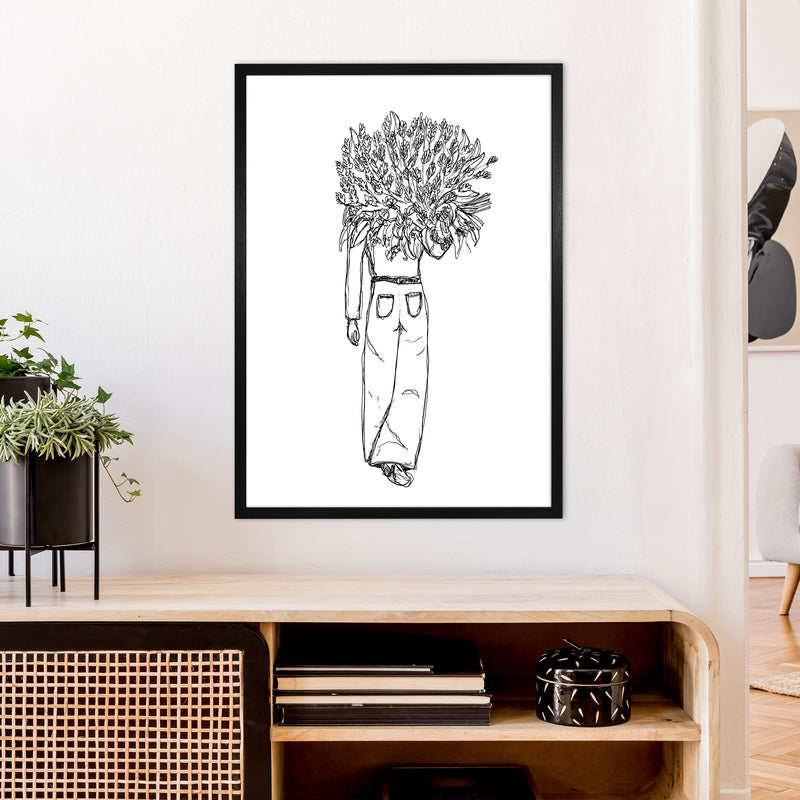 Flower Woman Art Print by Carissa Tanton A1 White Frame