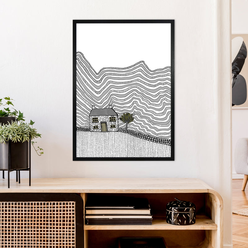 Welsh House Art Print by Carissa Tanton A1 White Frame