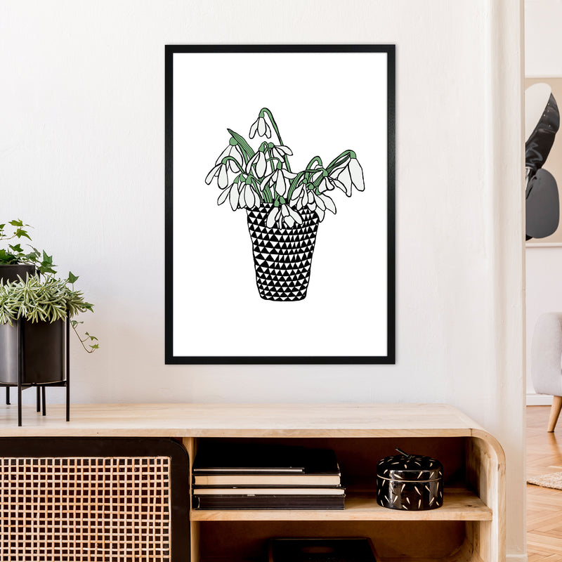 Snowdrops Art Print by Carissa Tanton A1 White Frame