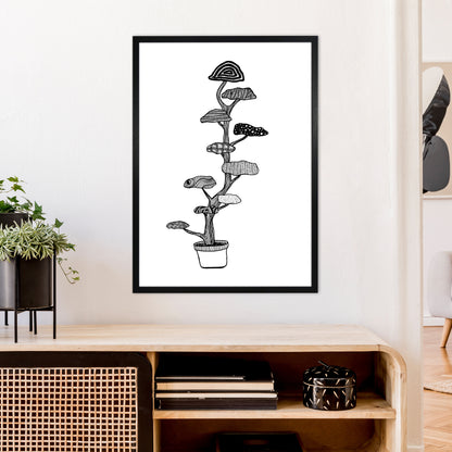 Cloud Tree Art Print by Carissa Tanton A1 White Frame
