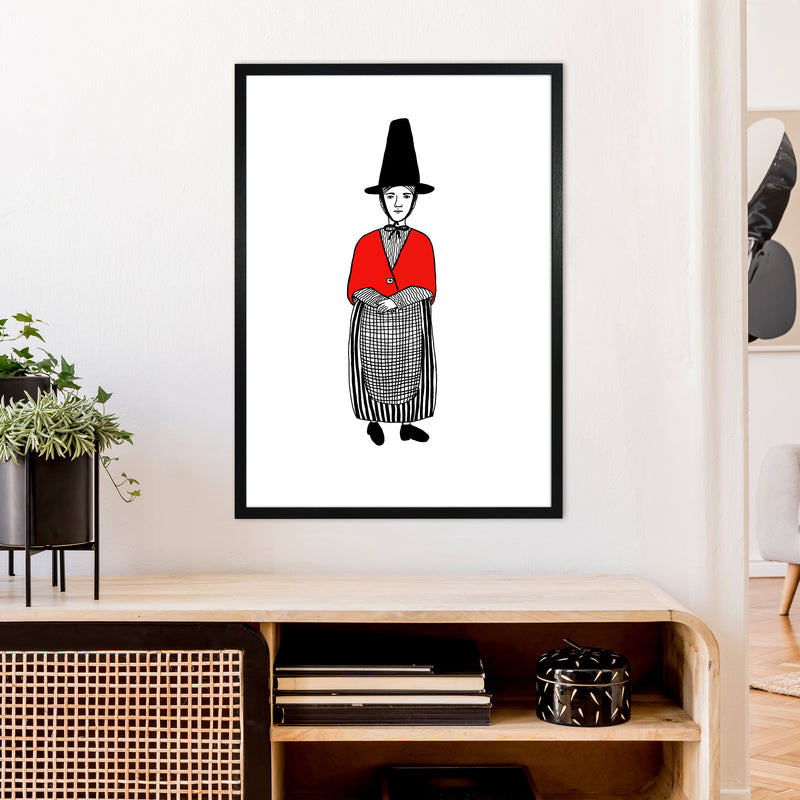 Welsh Lady Art Print by Carissa Tanton A1 White Frame