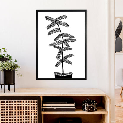 Mimosa Art Print by Carissa Tanton A1 White Frame
