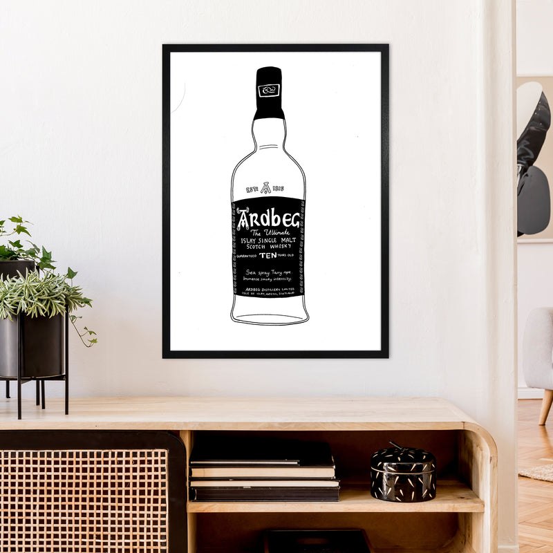 Ardbeg Art Print by Carissa Tanton A1 White Frame