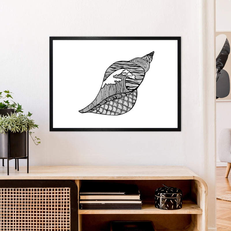 Shell Art Print by Carissa Tanton A1 White Frame