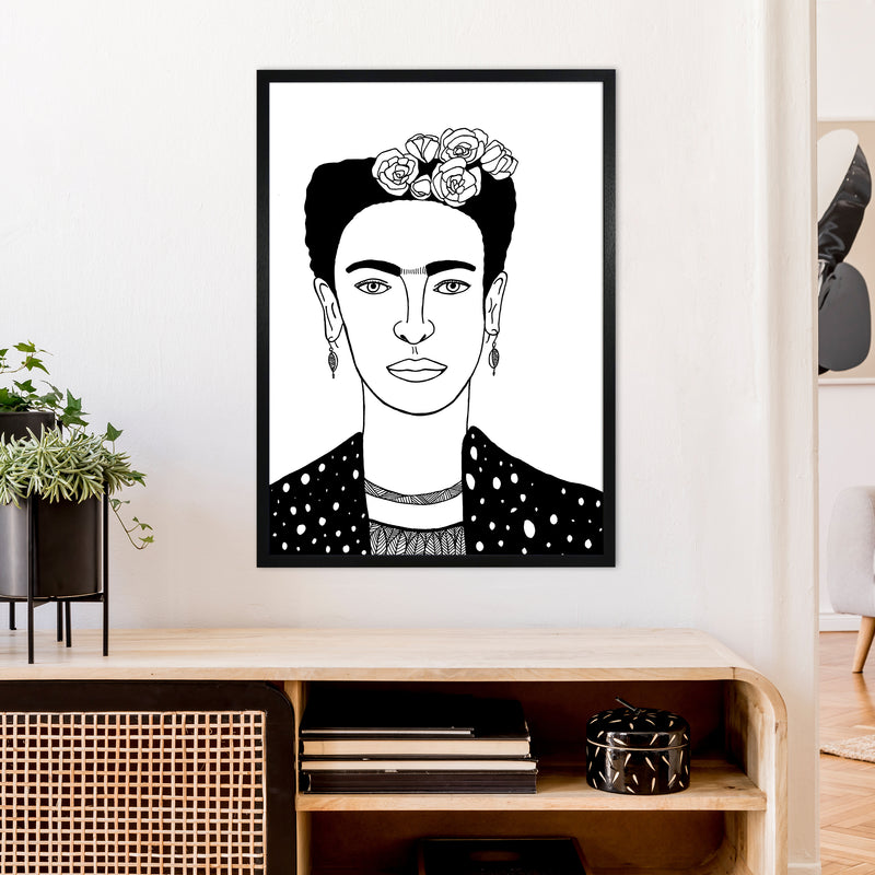 Frida Art Print by Carissa Tanton A1 White Frame