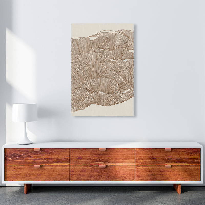 Oyster Mushrooms Brown Art Print by Carissa Tanton A1 Canvas