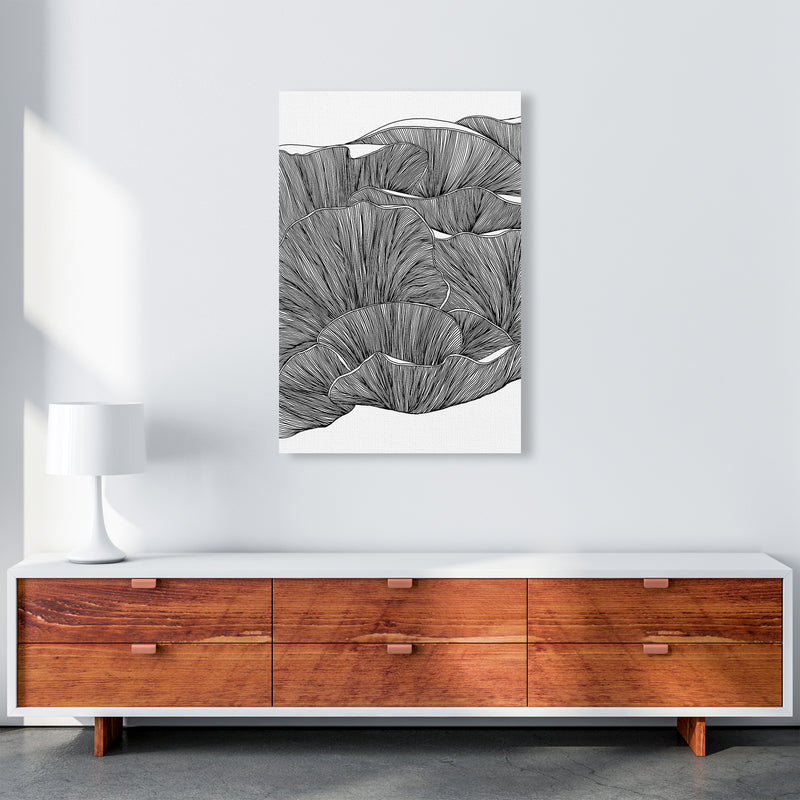 Oyster Mushrooms BW Art Print by Carissa Tanton A1 Canvas