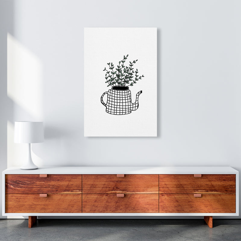 Teapot Plants Green Art Print by Carissa Tanton A1 Canvas