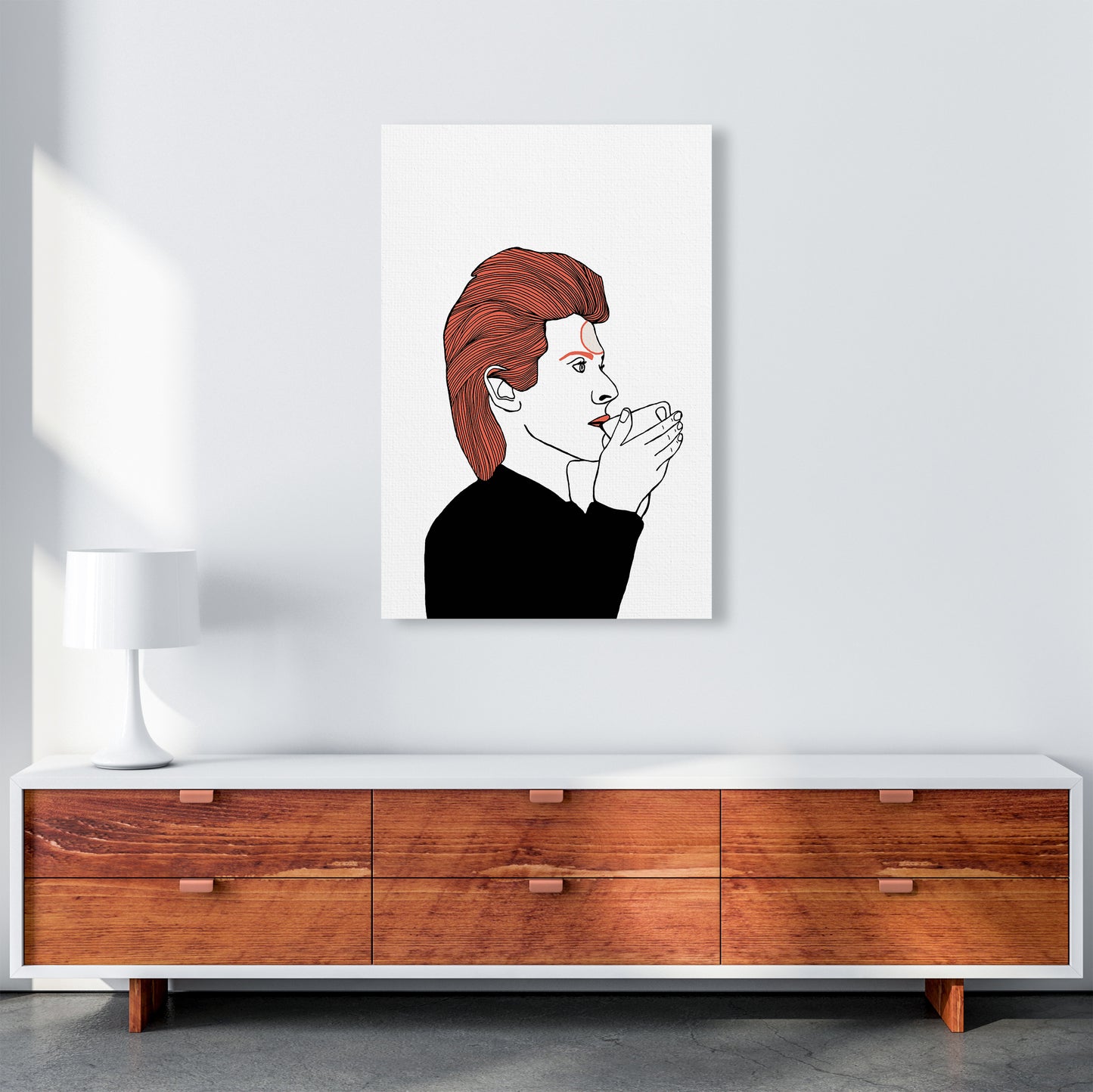 Bowie Tea Art Print by Carissa Tanton A1 Canvas
