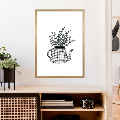 Teapot Plants Green Art Print by Carissa Tanton A1 Print Only