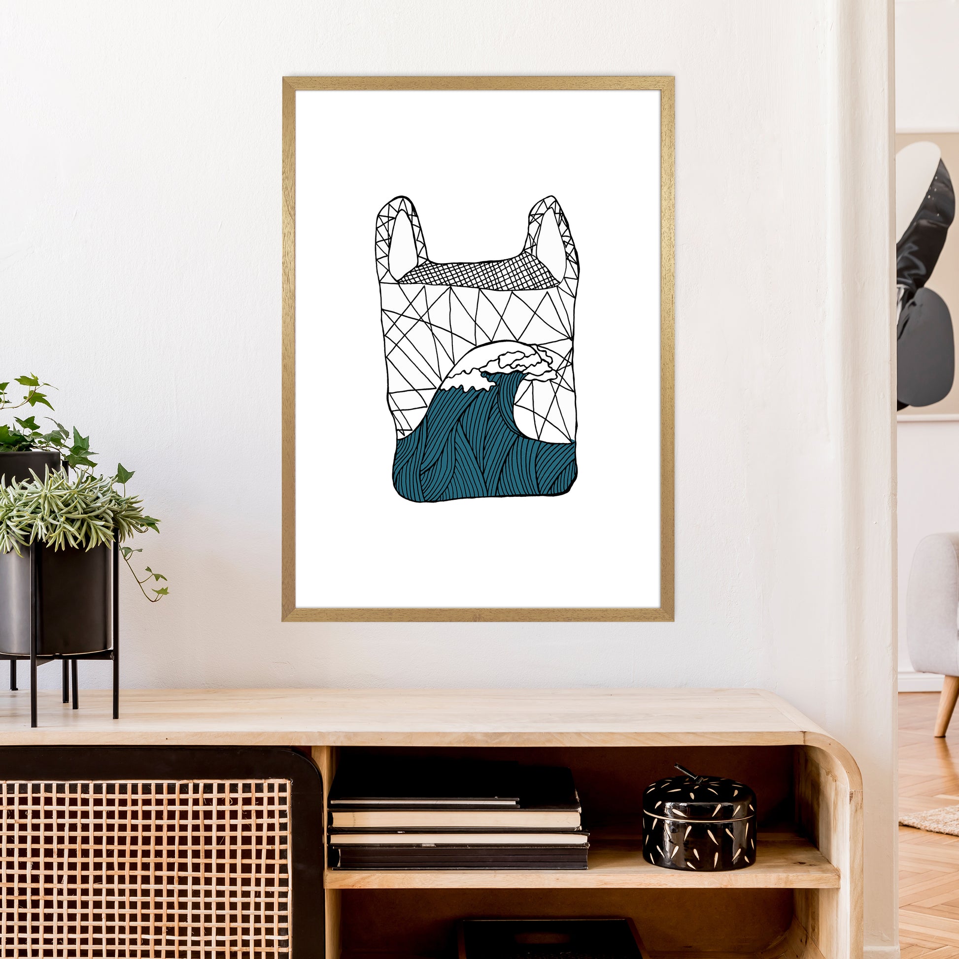 Plastic Bag Blue Art Print by Carissa Tanton A1 Print Only