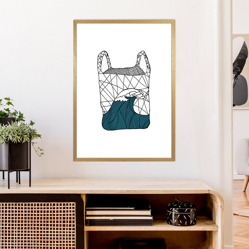 Plastic Bag Blue Art Print by Carissa Tanton A1 Print Only