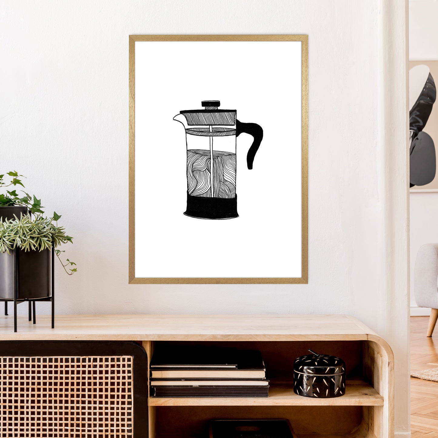 Cafetiere Art Print by Carissa Tanton A1 Print Only