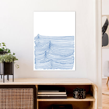 Continuous Sea Blue Art Print by Carissa Tanton A1 Black Frame